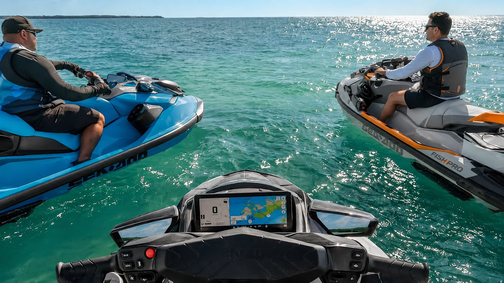Communauté Jetskiz sur une terrasse au coucher du soleil